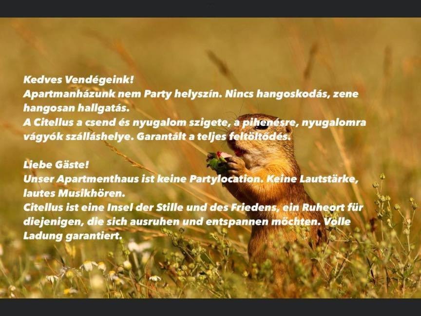 Citellus Apartman Dunasziget Buitenkant foto